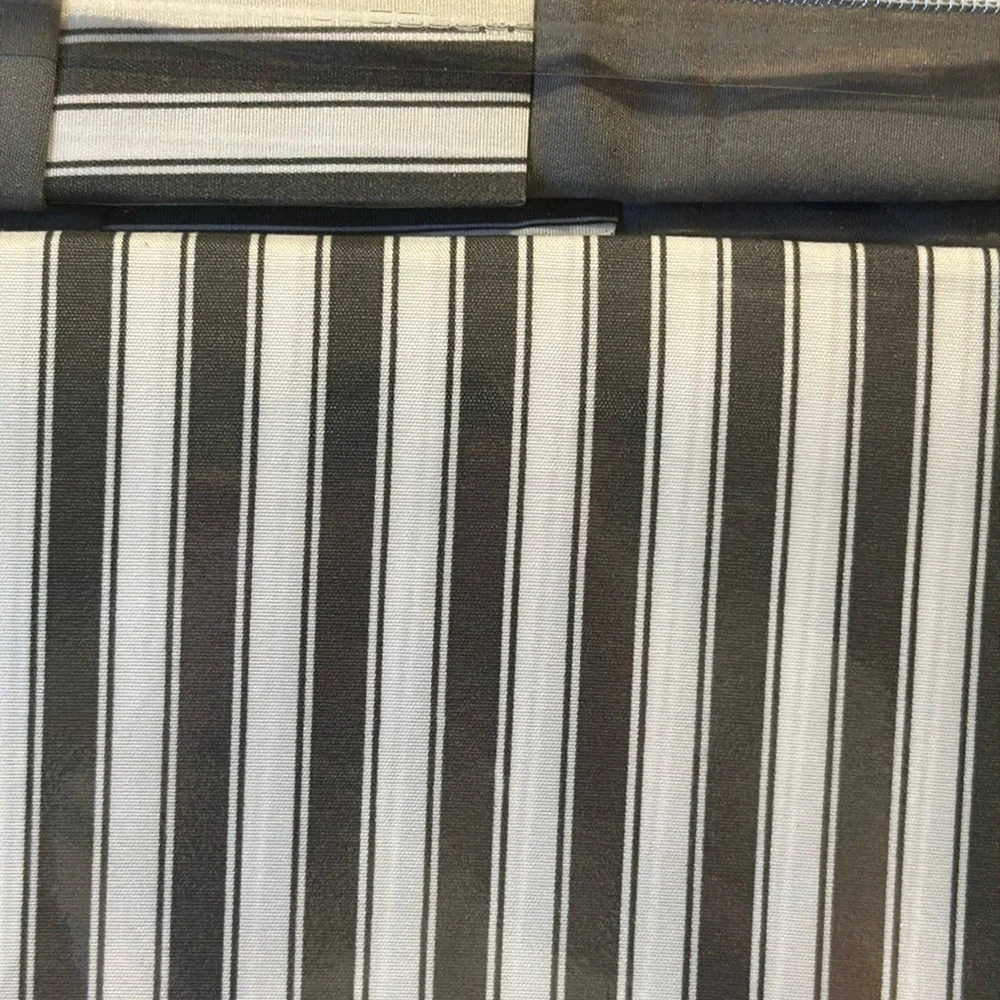 Traditional At Home 4 pc Twin Sheet Set Gunmetal Gray and white stripes.